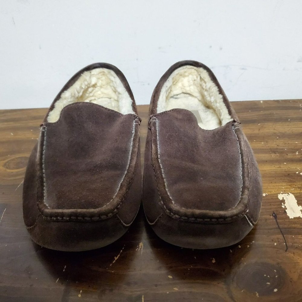 UGG Australia Ascot Suede‎ Men’s Slipper In Espresso Size 9
